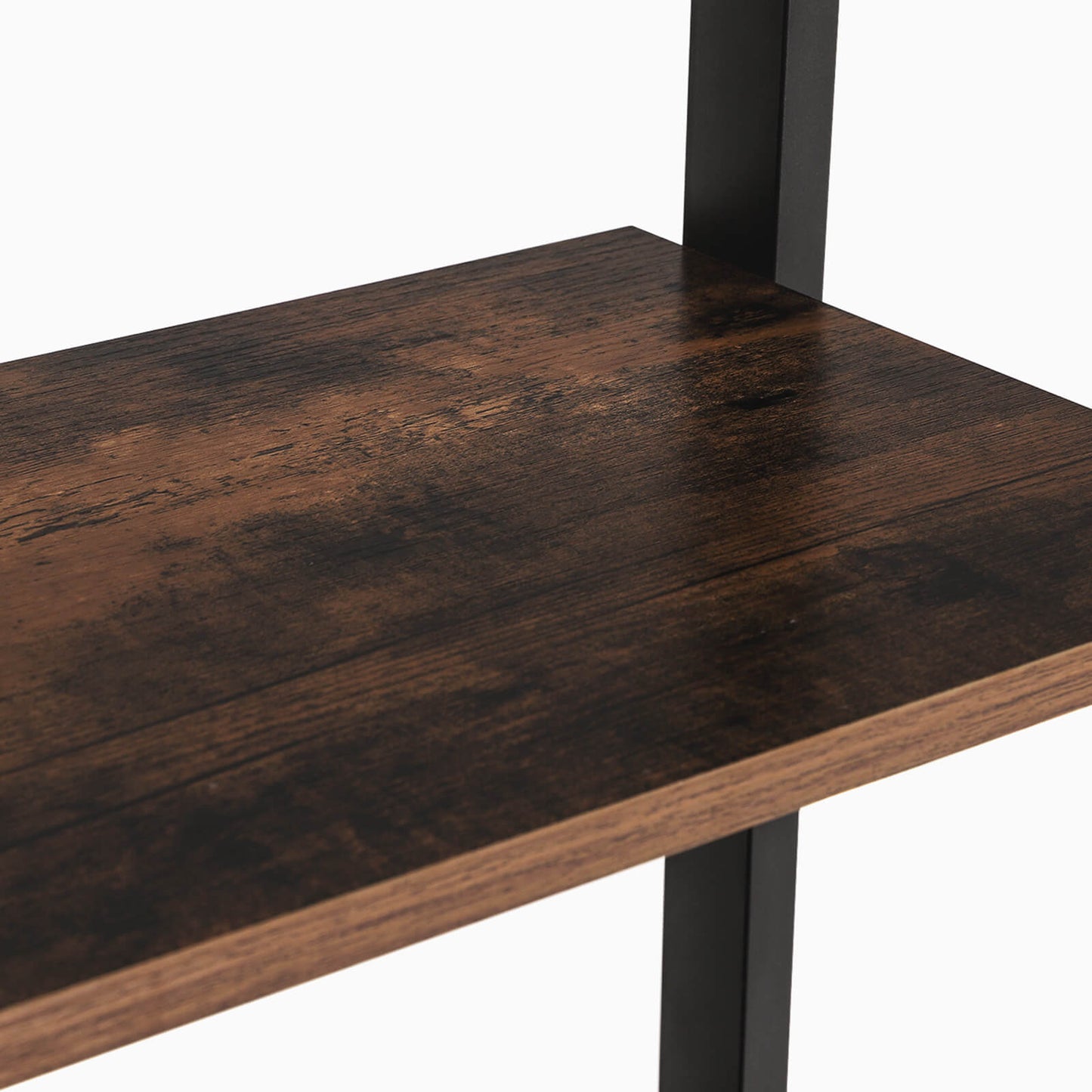 Staand rek – decoratieplank – boekenkast – woonkamerkast – vintage bruin/zwart