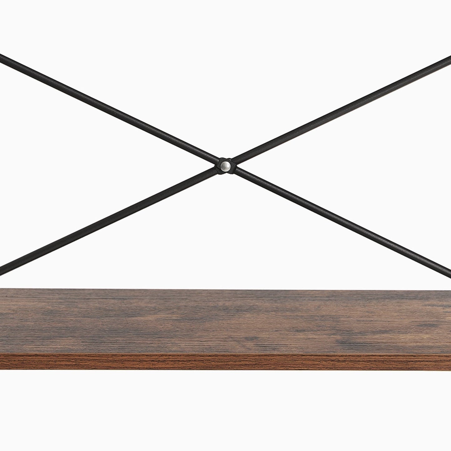 Staand rek – decoratieplank – boekenkast – woonkamerkast – vintage bruin/zwart