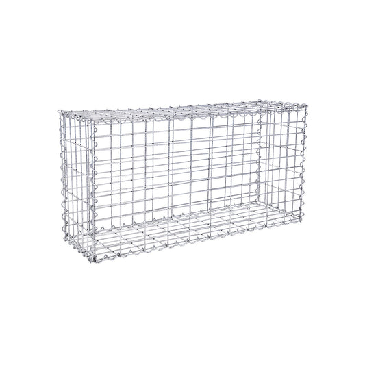 Schanskorf - Roestvrije steenkorf - Gabion - 100 x 50 x 30 cm - Zilver