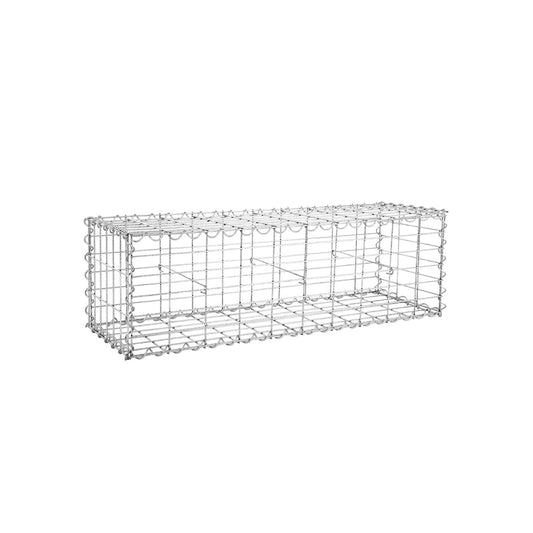 Schanskorf - Gabion tuinmuur - Voor stenen - 100 x 30 x 30 cm - Zilver