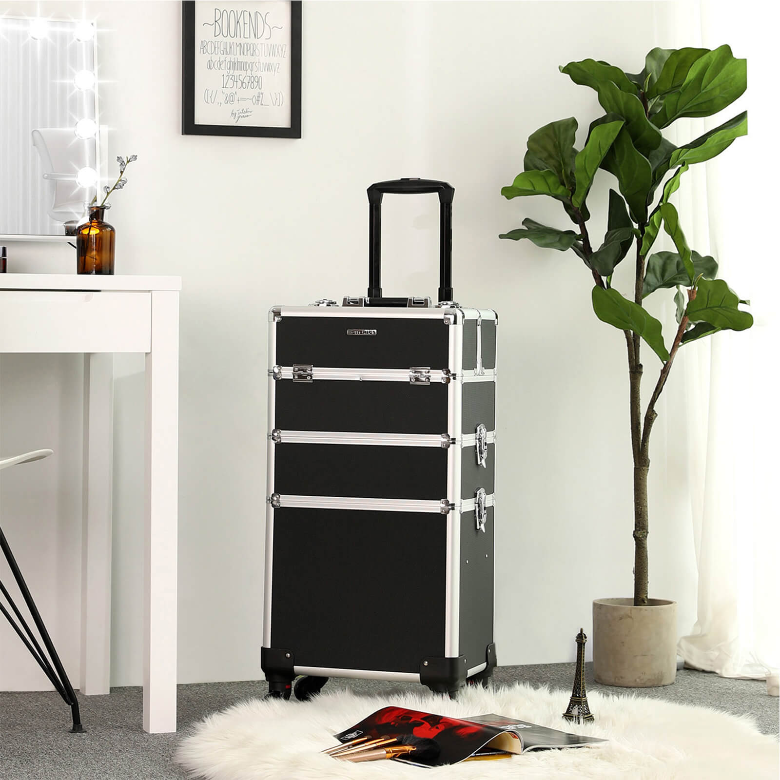 Make-up trolley – 3-in-1 – zwart