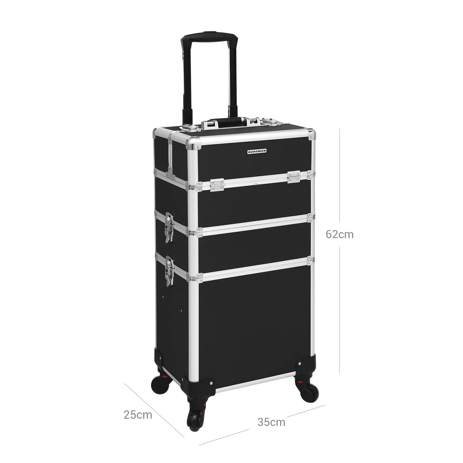 Make-up trolley – 3-in-1 – zwart