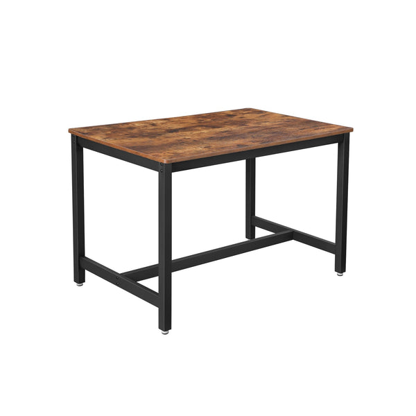 Eettafel - Voor 4 personen - Keukentafel - 120 x 75 x 75 cm - Salontafel - Industrieel bruin
