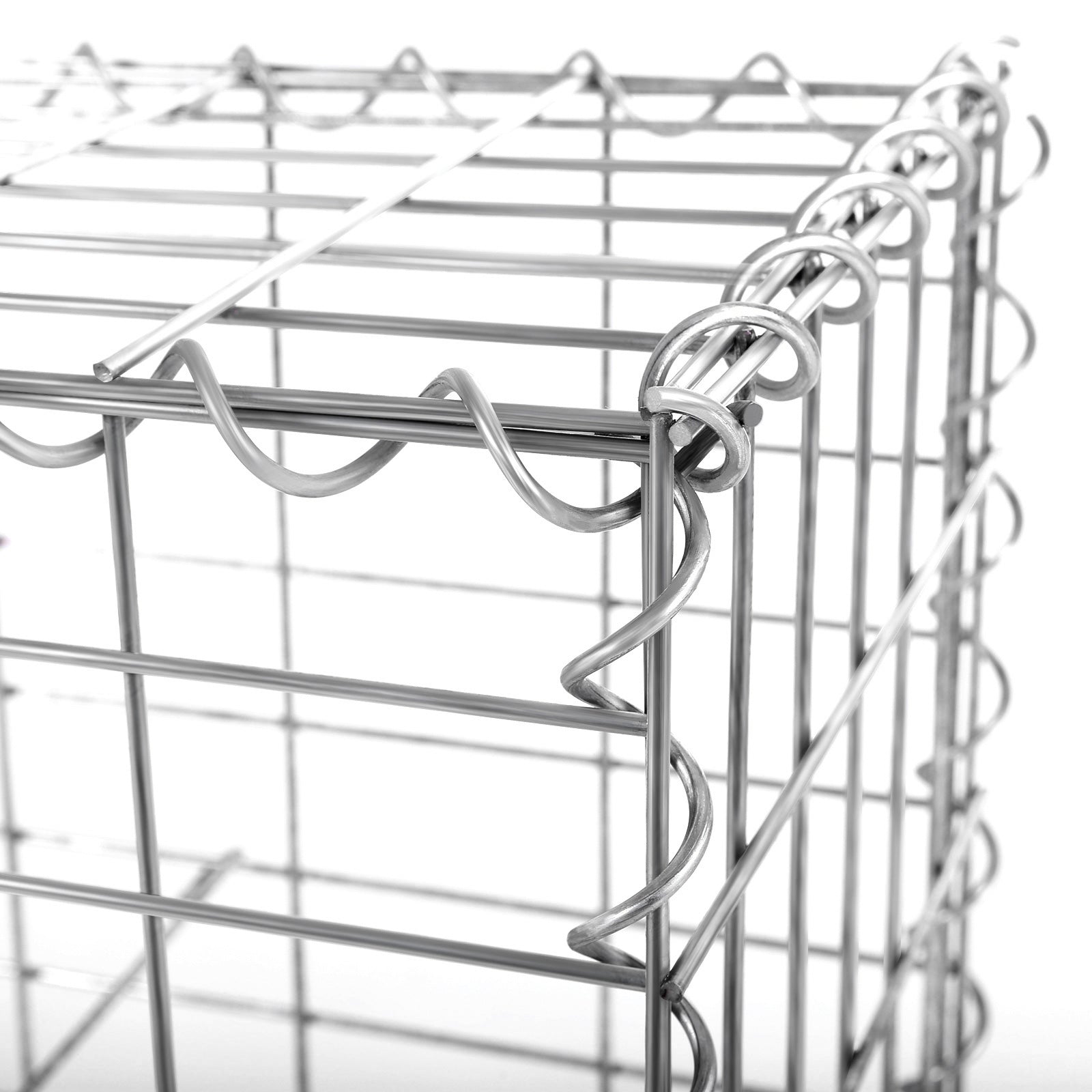Schanskorf - Gabion tuinmuur - Voor stenen - 100 x 30 x 30 cm - Zilver