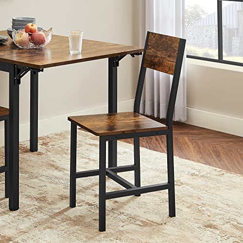 Eetkamerstoelen - Set van 2 - Keukenstoelen - Metalen frame - Grijs