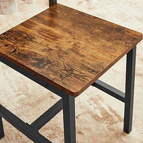 Eetkamerstoelen - Set van 2 - Keukenstoelen - Metalen frame - Grijs