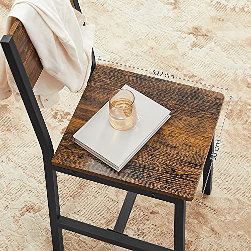 Eetkamerstoelen - Set van 2 - Keukenstoelen - Metalen frame - Grijs