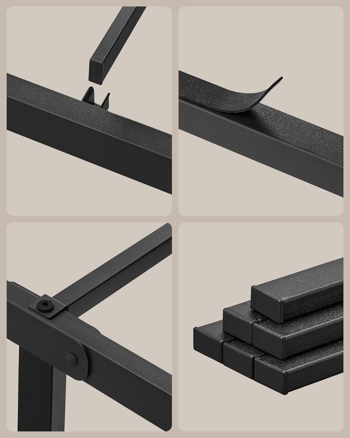 Bed frame - Metalen frame - Tweepersoonsbed - 190 x 140 cm - Zwart