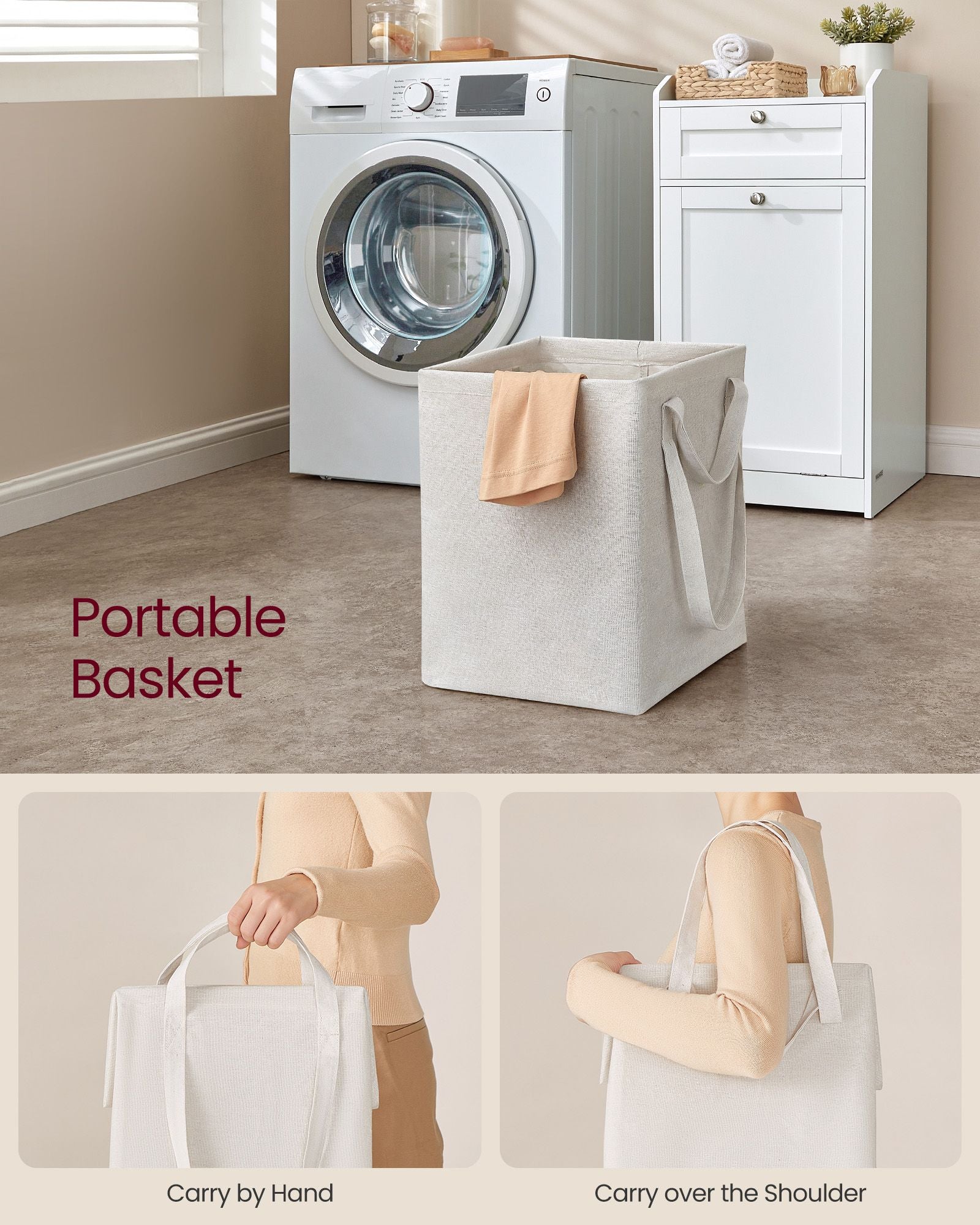 Badkamerkastje – met wasmand – 40 × 40 × 80,2 cm