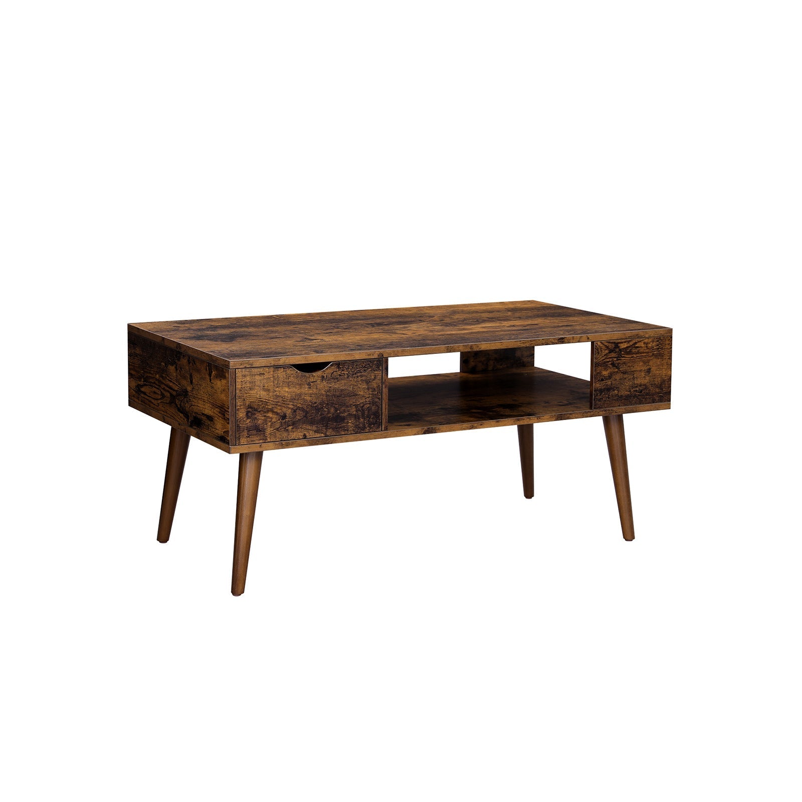 Salontafel - Met open vak en lade - Bruin