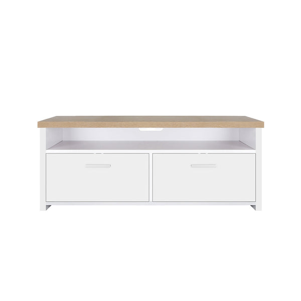 Tv-meubel – tv kast – salontafel – met open vak – 2 deuren – wit