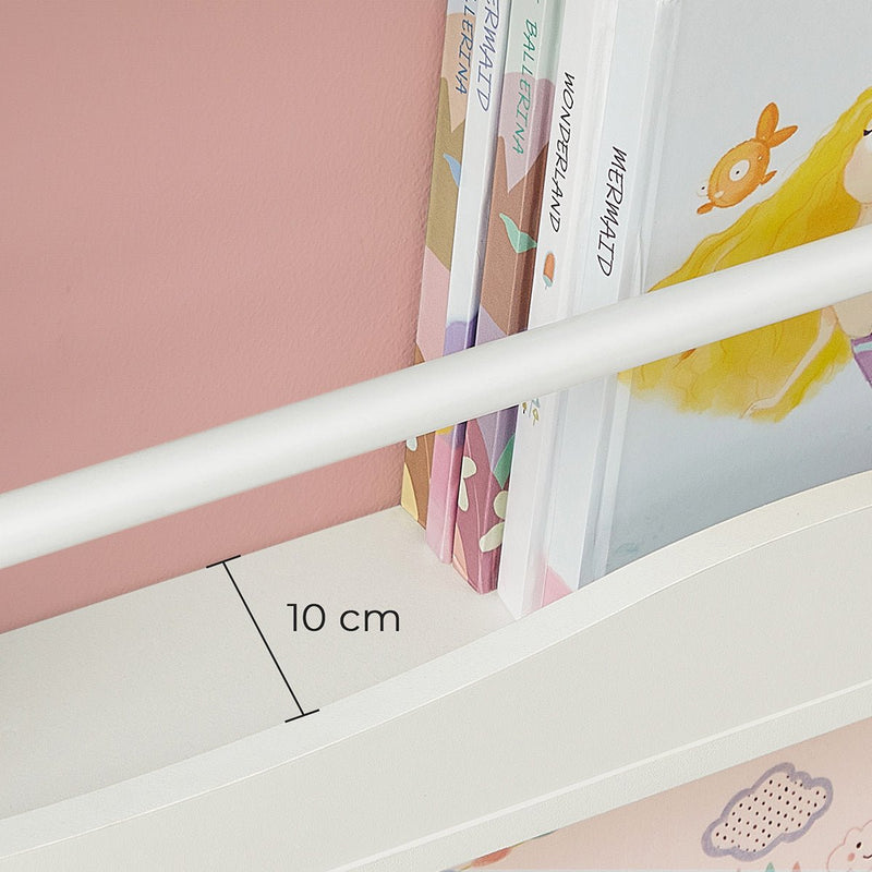 Kinderboekenkast - Wandrek - Boekenplank voor kinderen - Wit