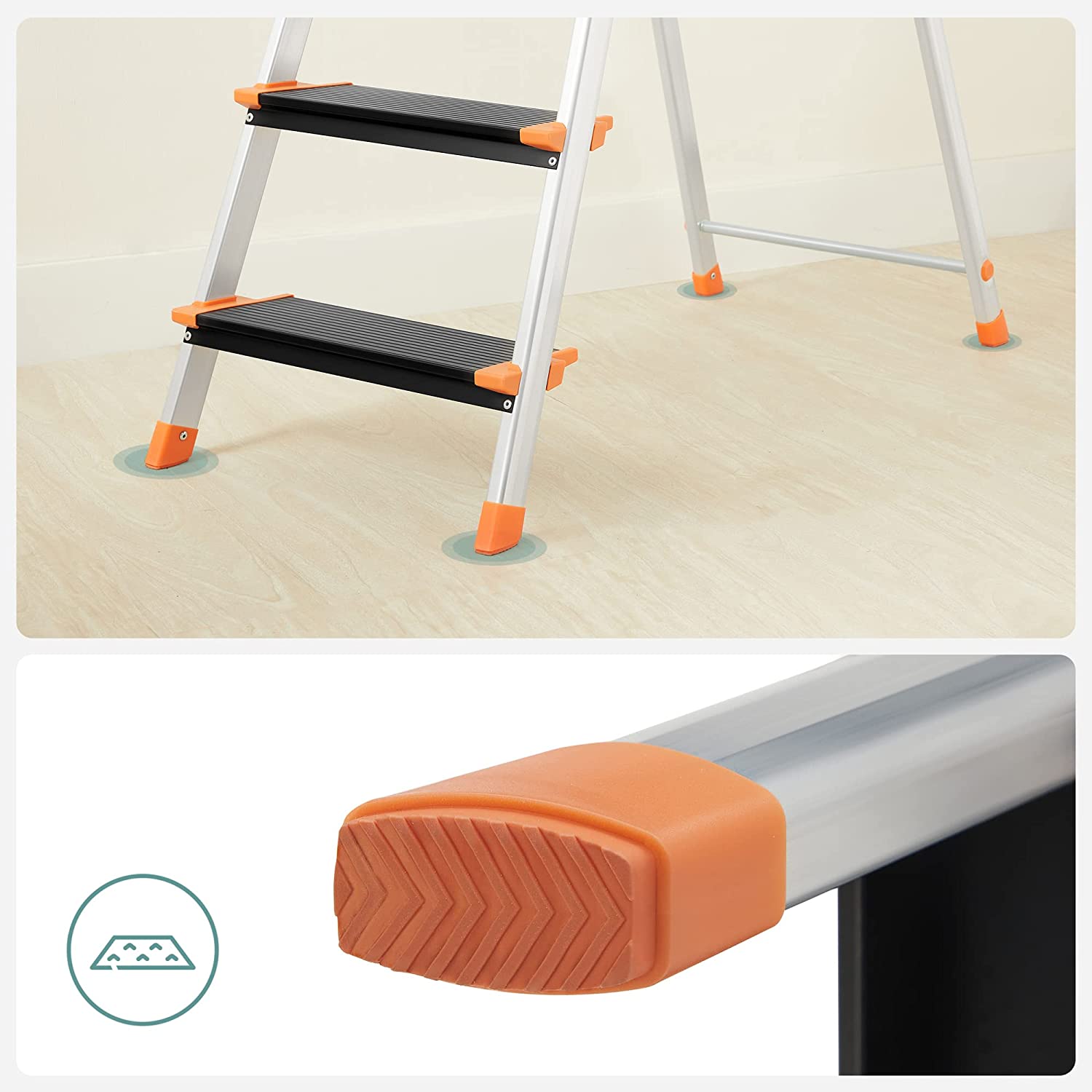 Trapladder - Opvouwbaar - 5 treden - Aluminium - Tot 150 kg