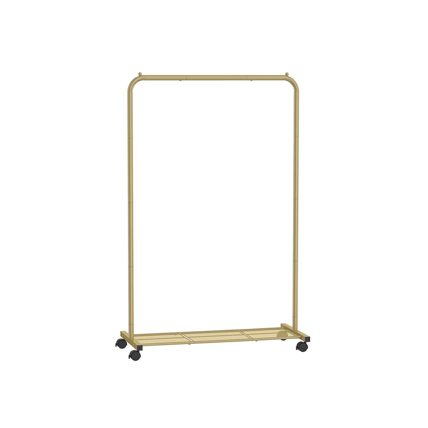 Kledingrek 91 Cm Breed Op Pastelroze Wielen
