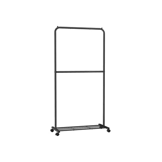 Kledingrek – metaal – 20 kg draagvermogen – zwart