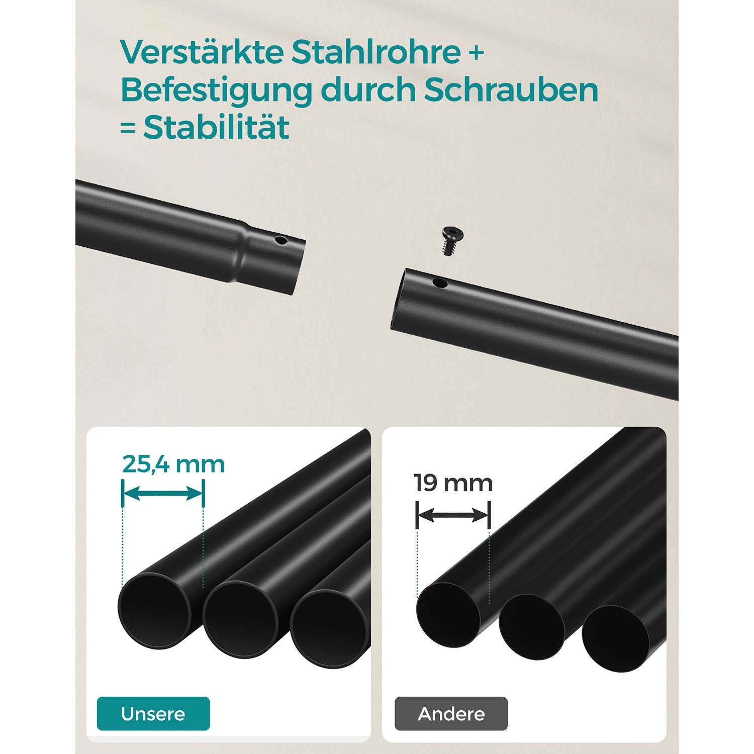 Kledingrek – op wielen – 2 kledingroedes – zwart