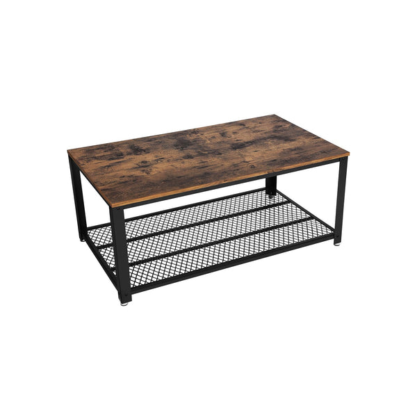 Salontafel – woonkamertafel – bijzettafel – tv-meubel – vintage bruin/zwart