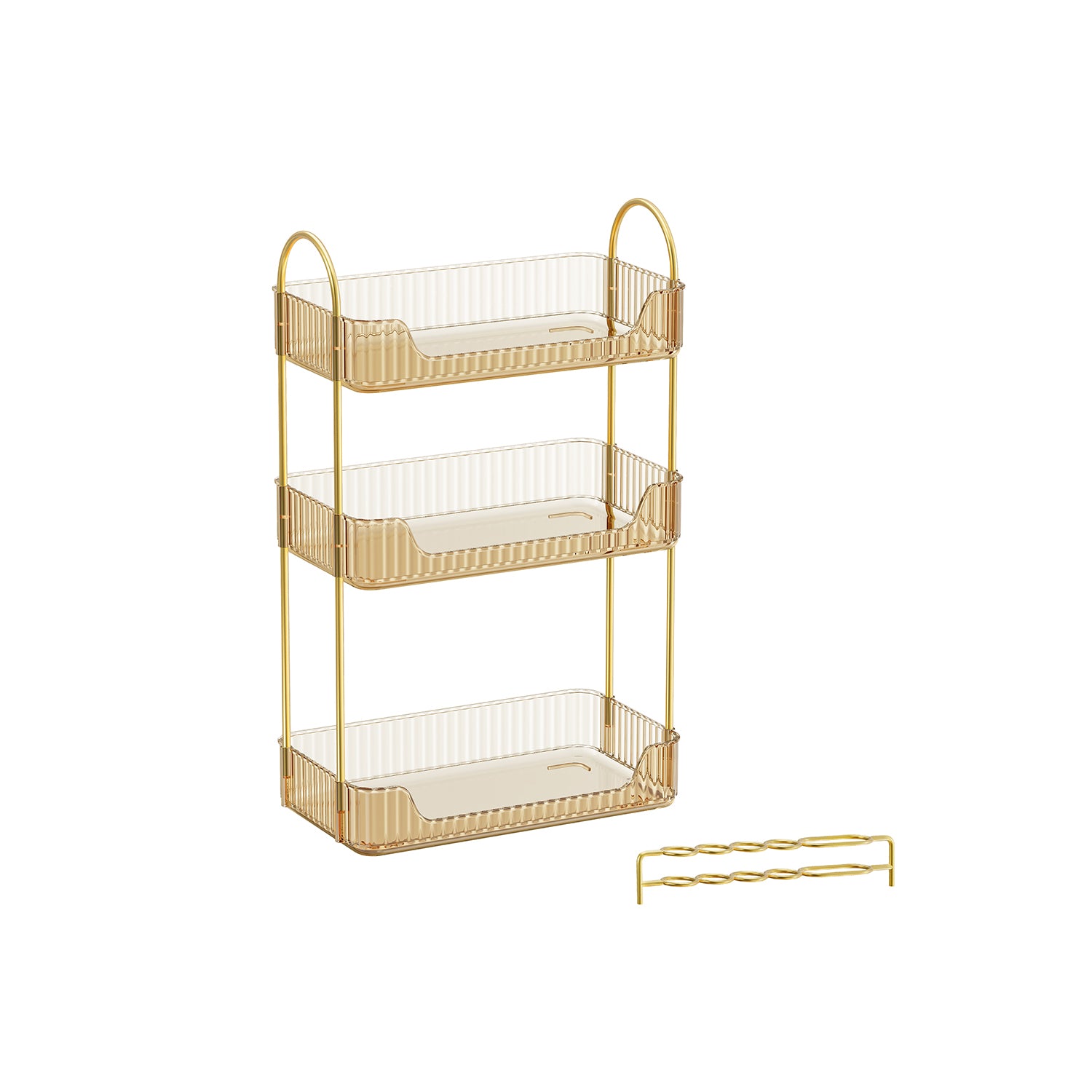 Make-up organizer – rechthoekig – cadeau-idee – champagne goud