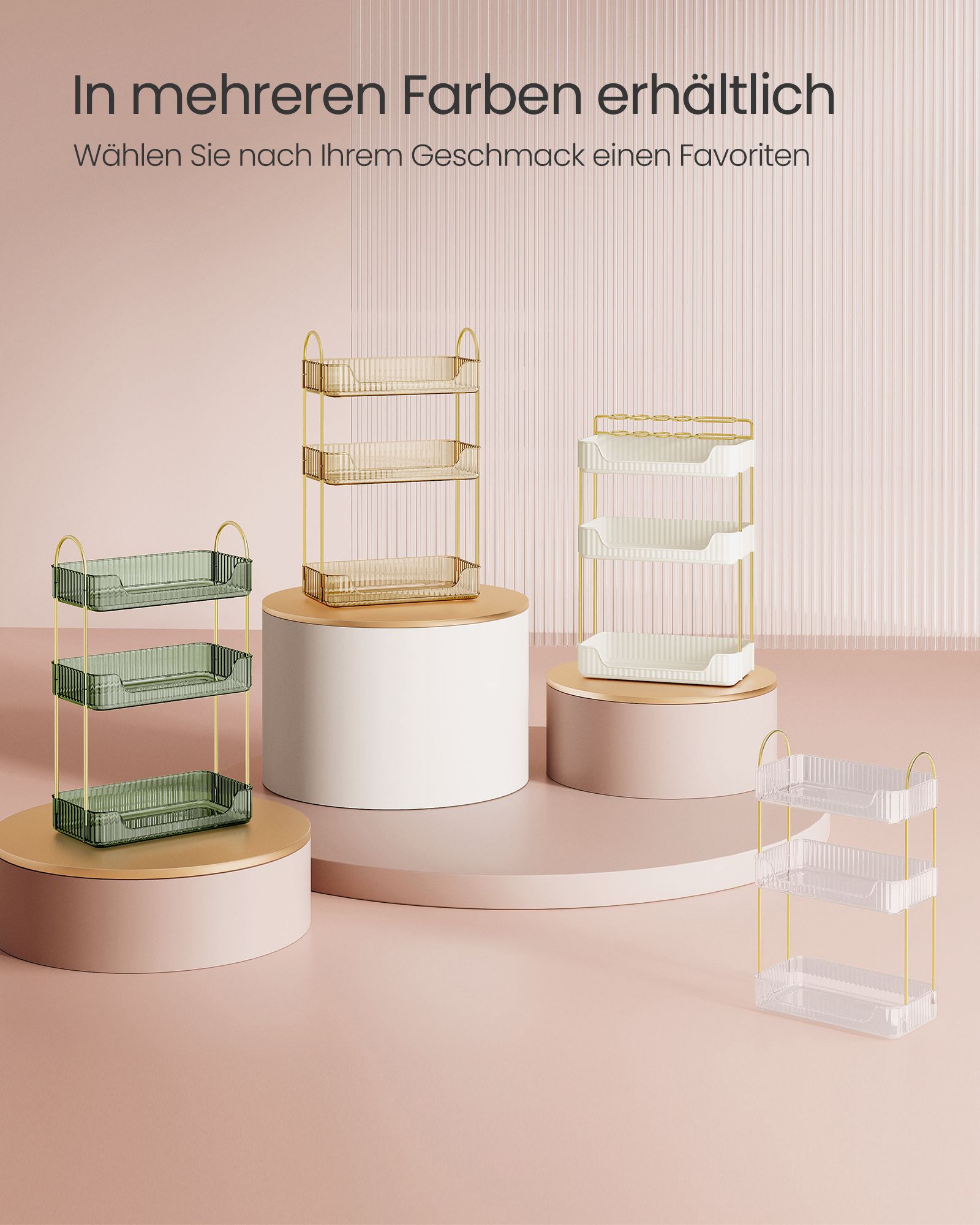 Rechthoekige make-up organizer – cadeau-idee – wolkwit