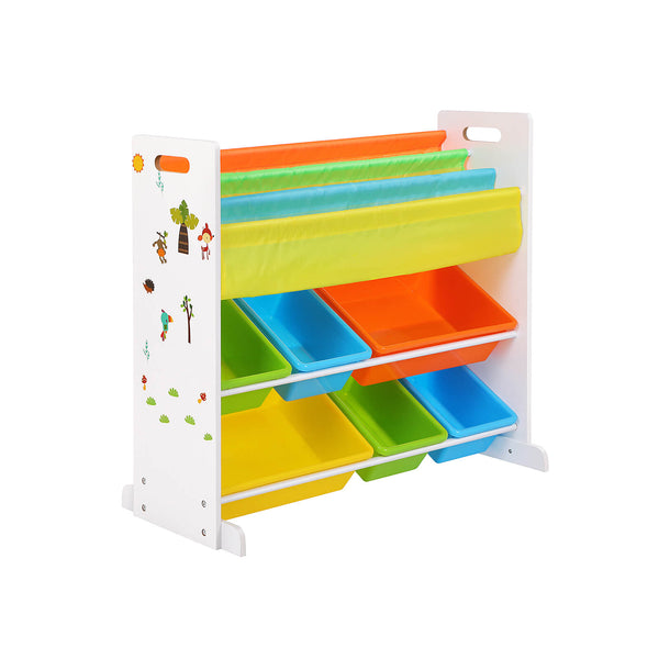 Kinderkast – voor speelgoed en boeken – kleurrijk