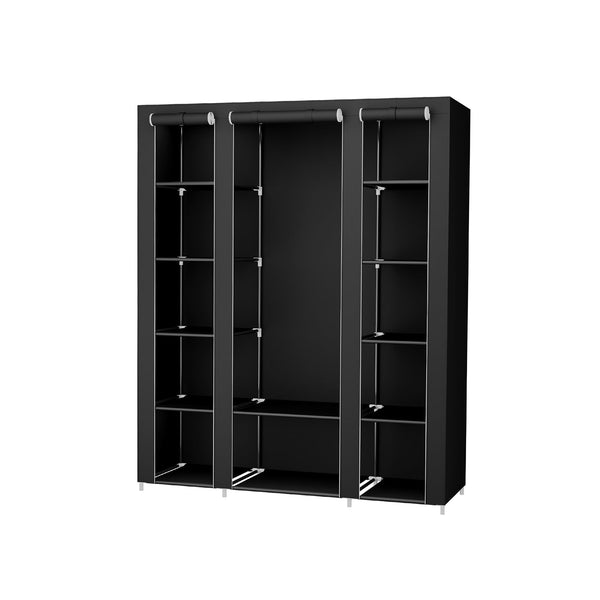Kledingkast – stoffen garderobekast – 175 x 150 cm – zwart