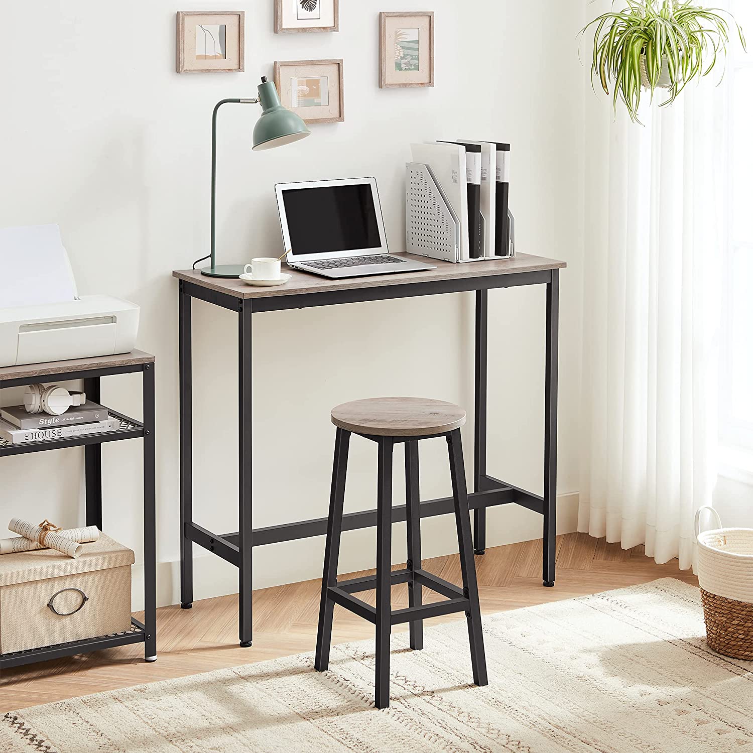 Barkrukken - Set van 2 - Barstoelen - Hoogte 65 cm - Rond - Met stalen frame