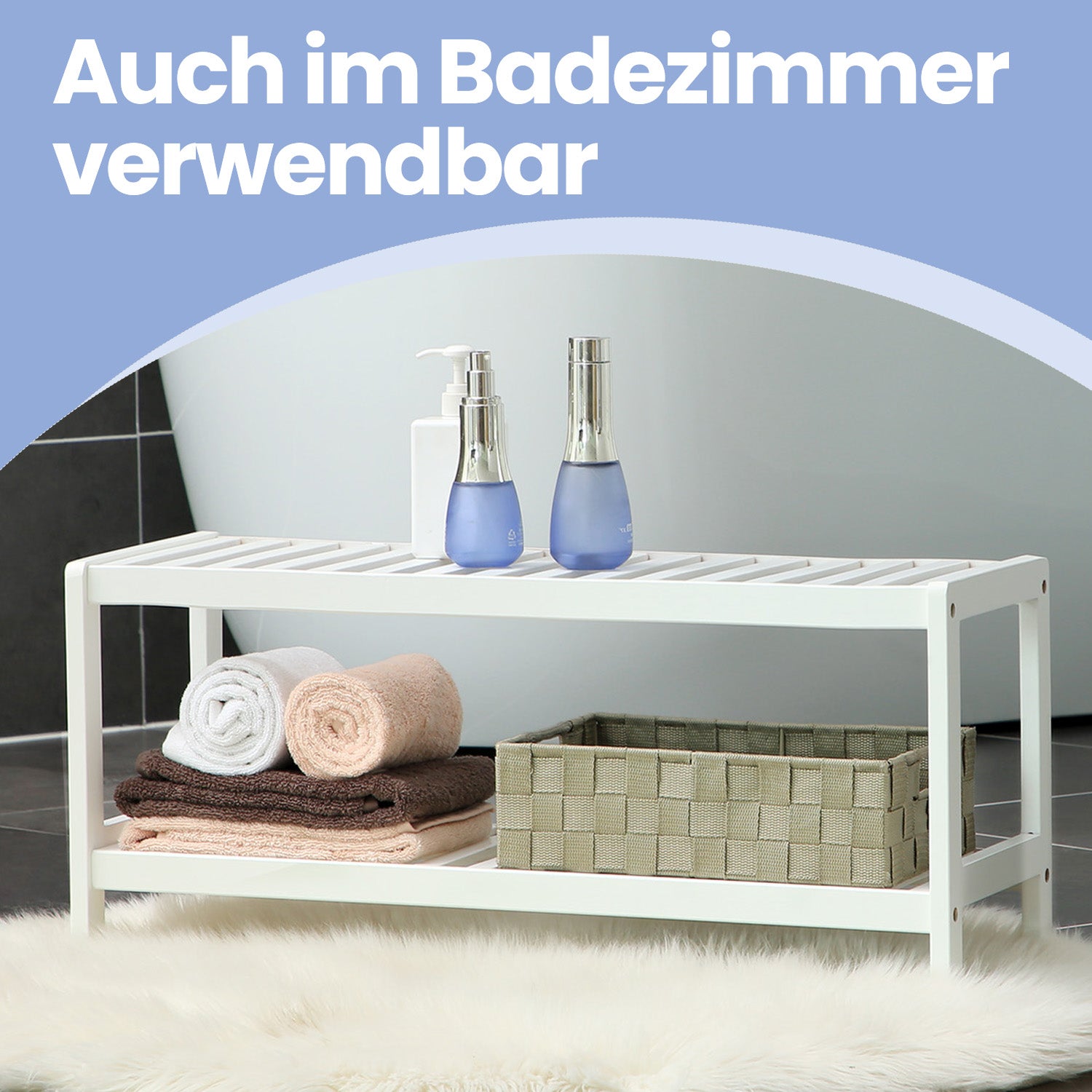 2-laags schoenenrek Bamboe schoenenrek Schoenenorganizer