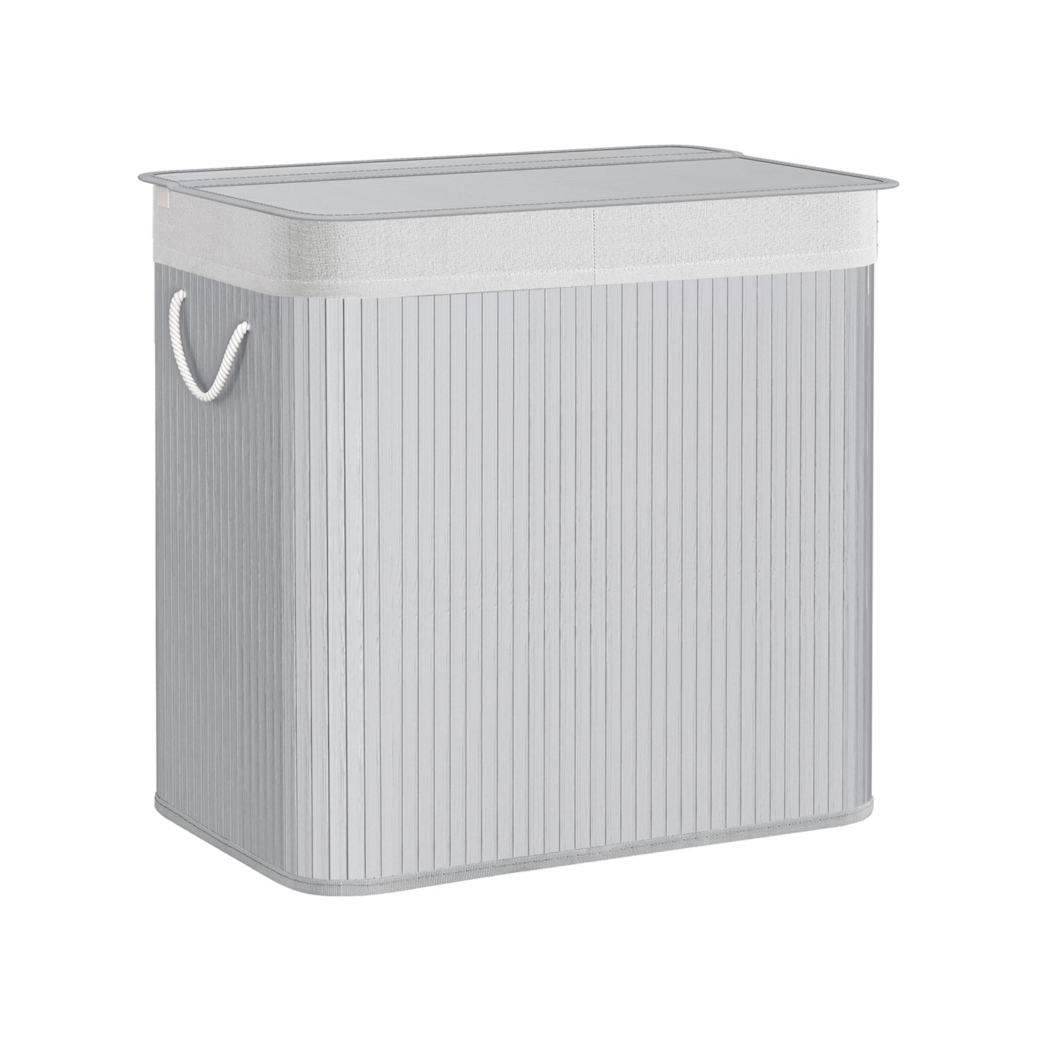 Wasmand - Met 3 vakken - Uitneembare zakken - Naturel