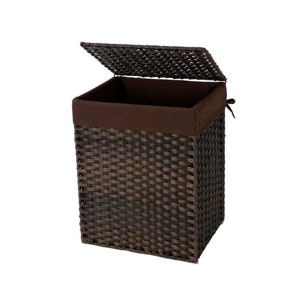 Wasmand – polyrotan – 90 L – bruin