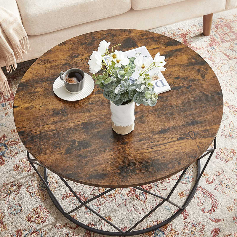 Salontafel - Bijzettafel - Banktafel - Voor woonkamer, slaapkamer, studeerkamer - Vintage Bruin