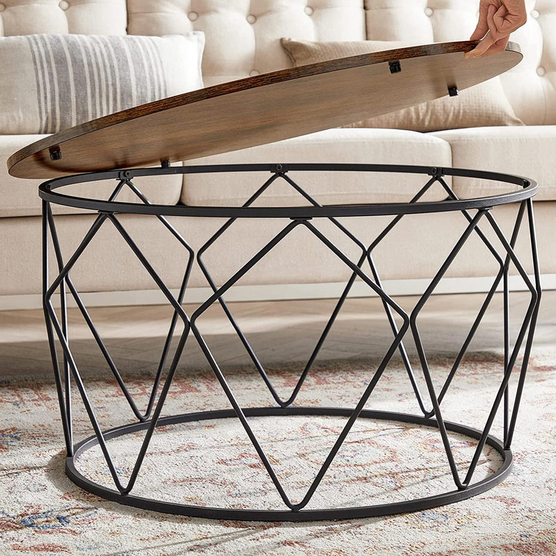 Salontafel - Bijzettafel - Banktafel - Voor woonkamer, slaapkamer, studeerkamer - Vintage Bruin