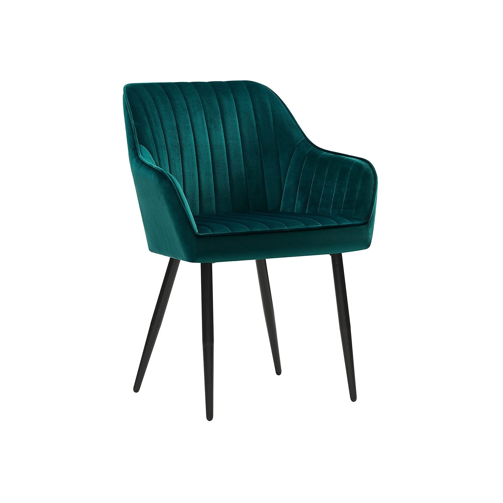 Eetkamerstoel - Fauteuil met armleuningen - Gestoffeerd - Grijs