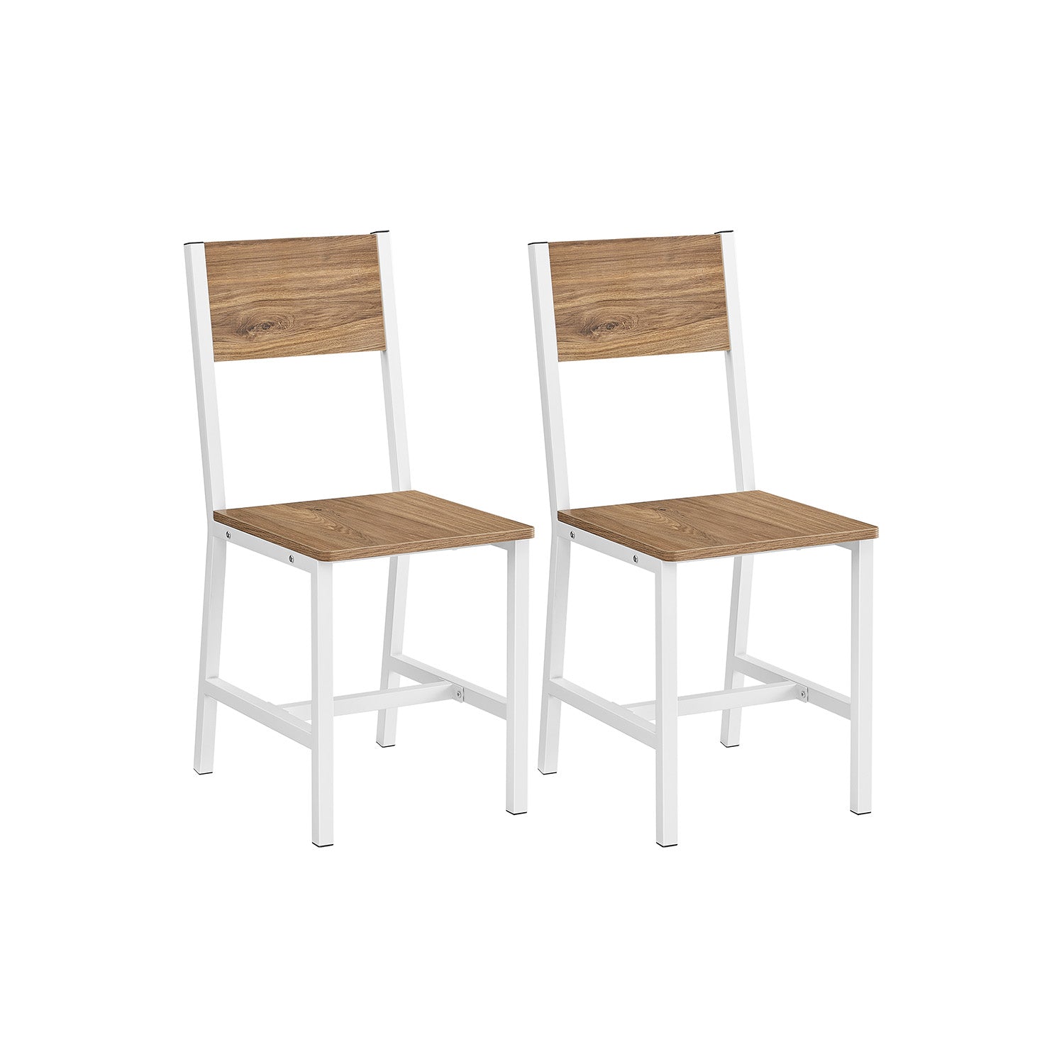 Eetkamerstoelen - Set van 2 - Keukenstoelen - Metalen frame - Grijs