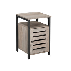 Nachtkastje - Bijzettafel met plank - 40 x 40 x 60 cm - Metaal - Industrieel ontwerp