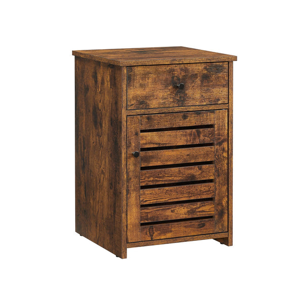 Nachtkastje – met lade – vintage bruin