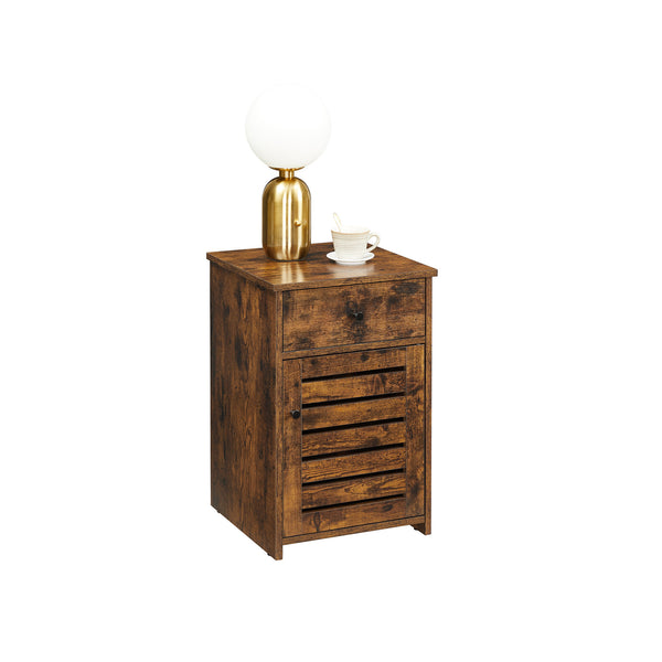 Nachtkastje – met lade – vintage bruin