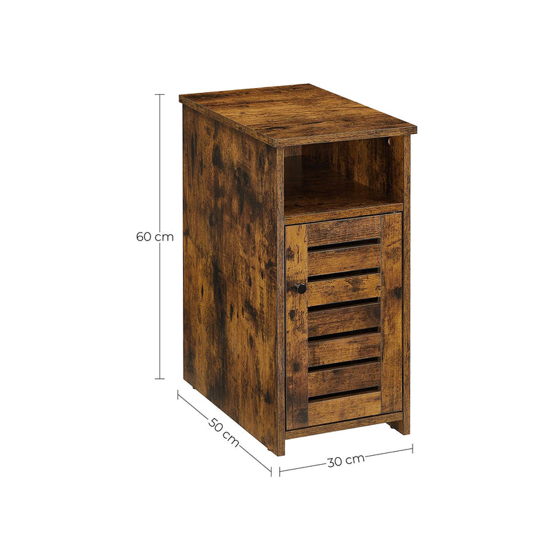 Nachtkastje – met vintage bruine deur