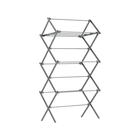 Kledingrek – opvouwbaar – met grijs stalen frame