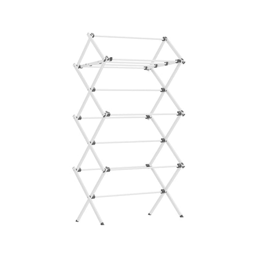 Kledingrek – opvouwbaar – met wit stalen frame