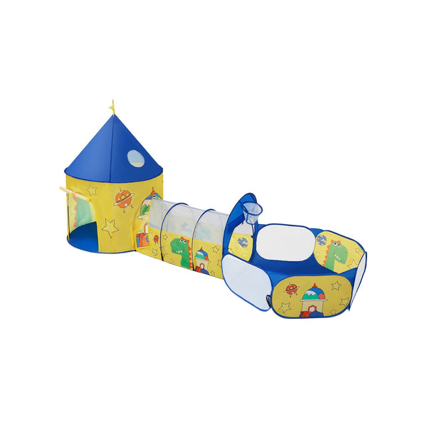 Speeltent - 3-in-1 - Pop-up met tunnel - Ballenbak - Basketbalhoepel - Voor kinderen