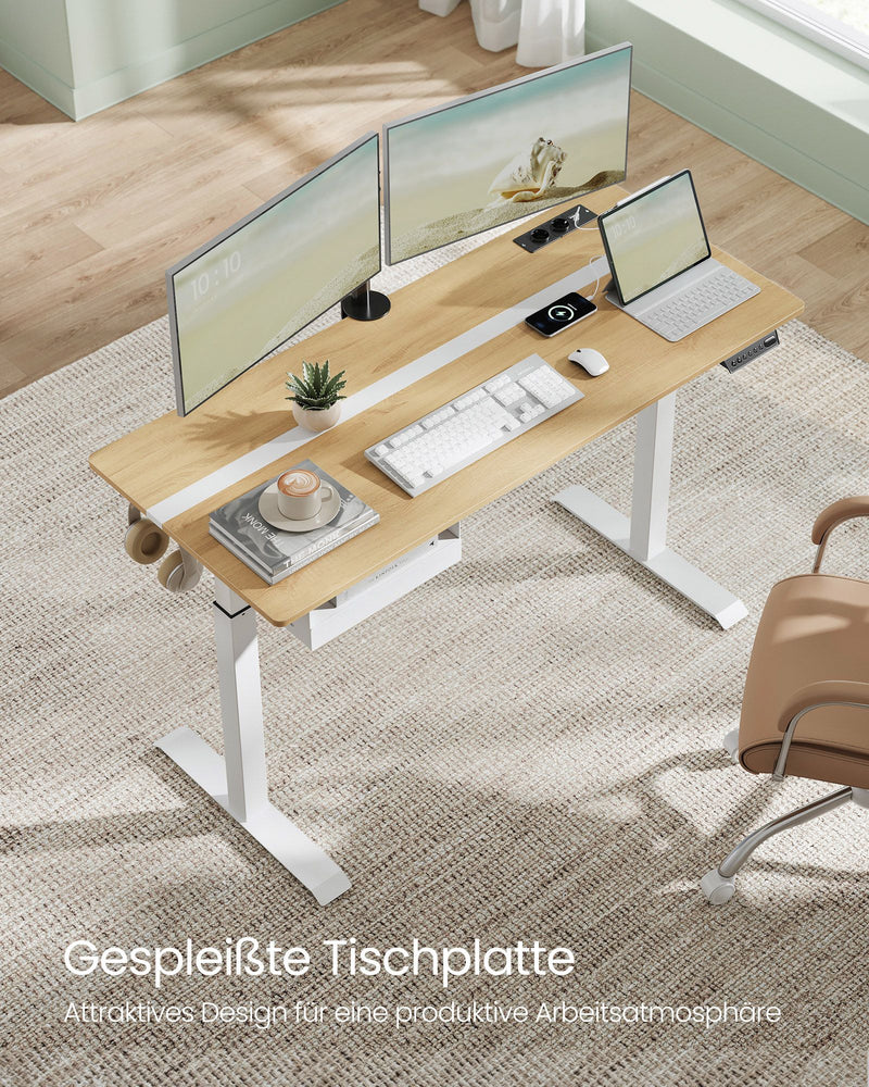Bureau – met stopcontacten en lade – 60 x 140 cm