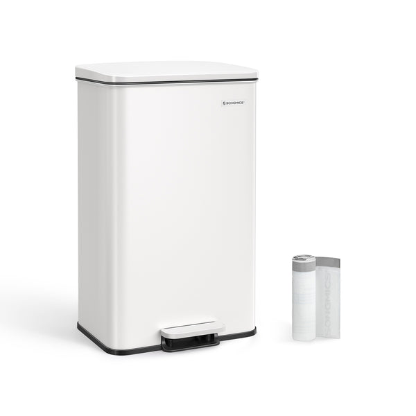 Keukenprullenbak – 40 liter – pedaalprullenbak – wit