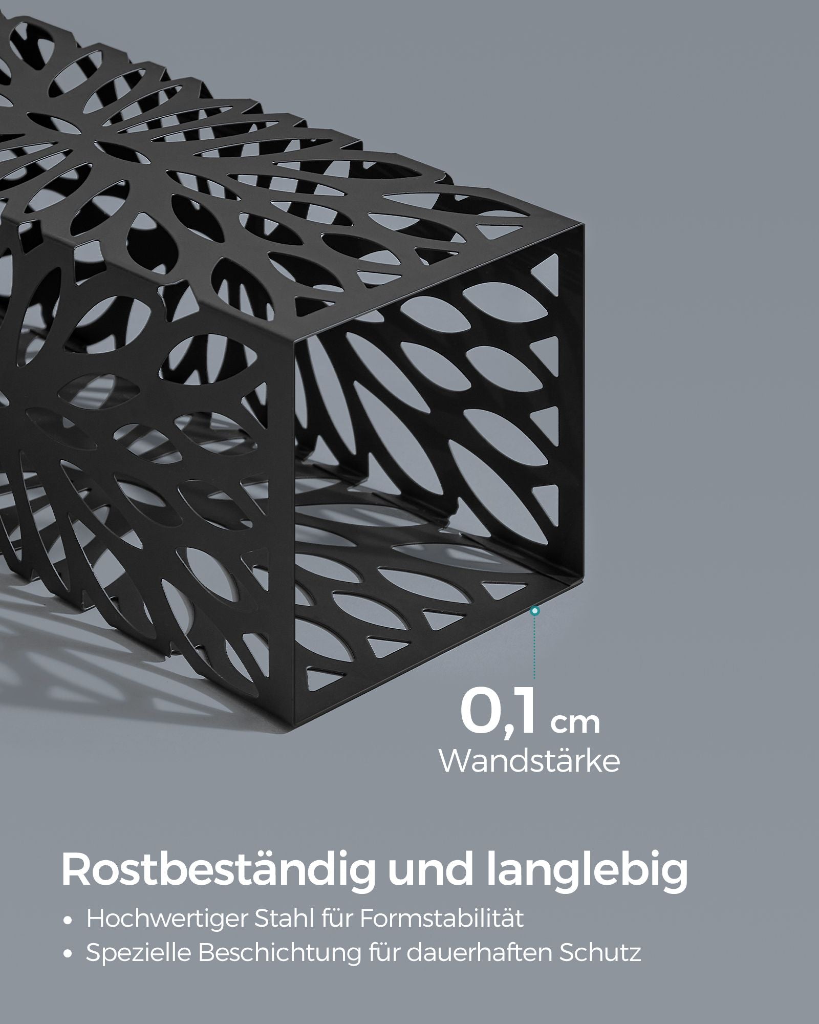 Paraplubak – met 4 zwarte metalen haken