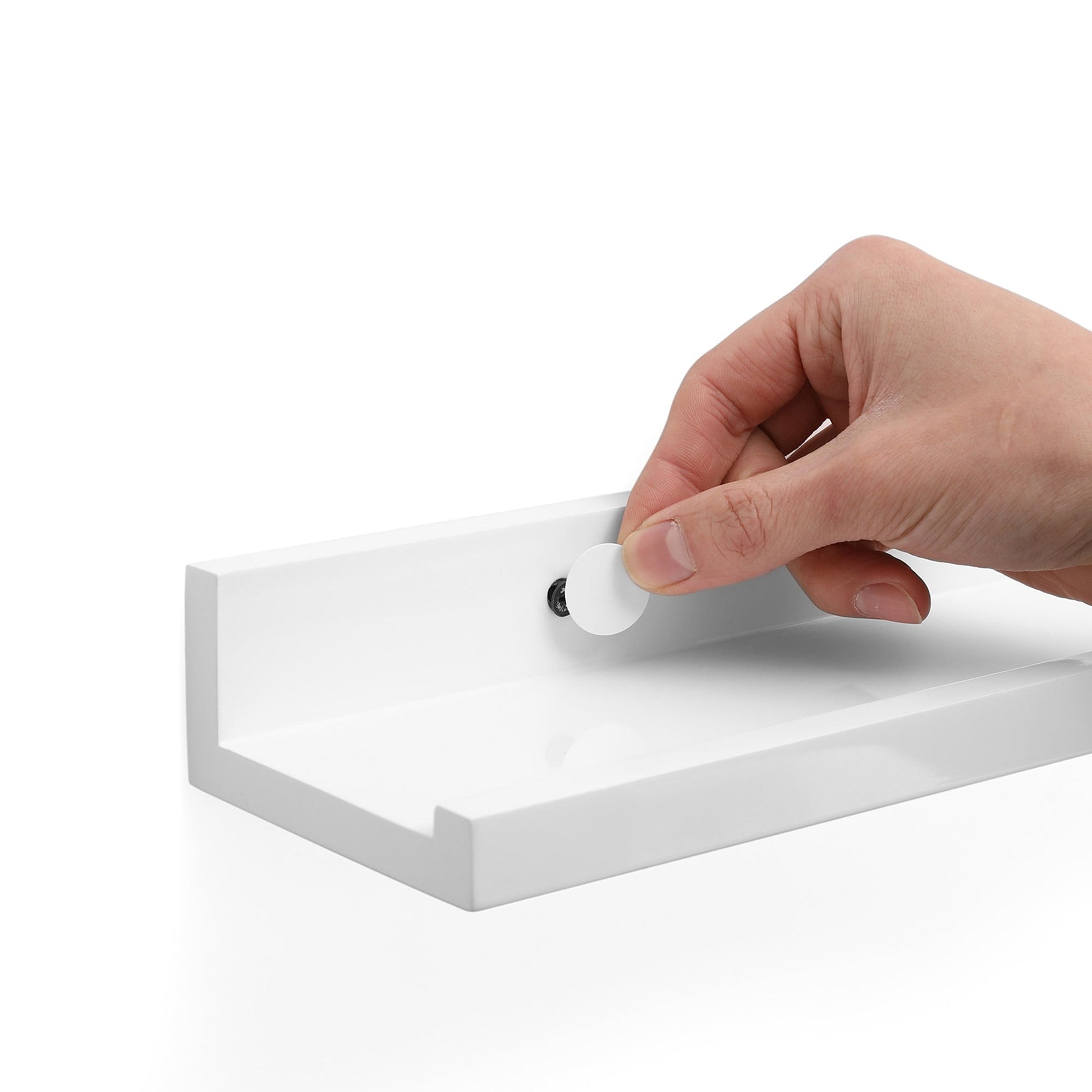 Wandplank - Zwevende planken - Set van 2 - Hoogglans - Wit
