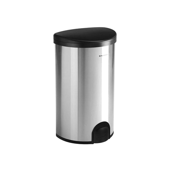 Prullenbak – automatisch – voetsensor – 50 L – rvs – zilver