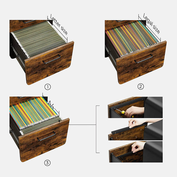 Archiefkast – 2 laden – op wielen