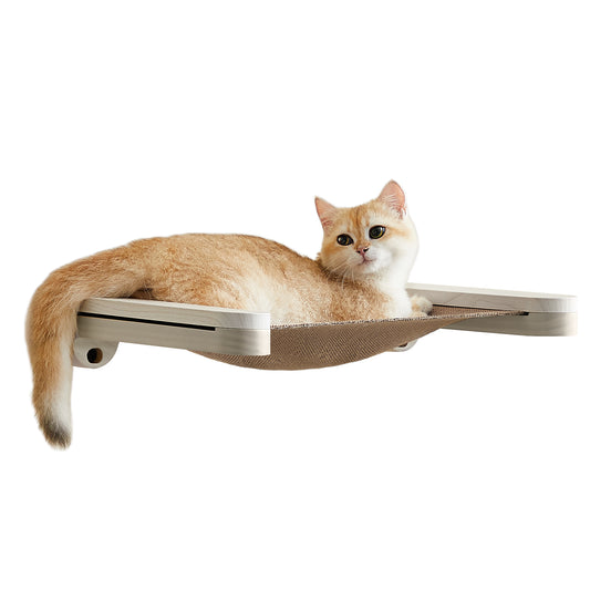 Krabpaal – kattenhangmat – wandmontage – bruin