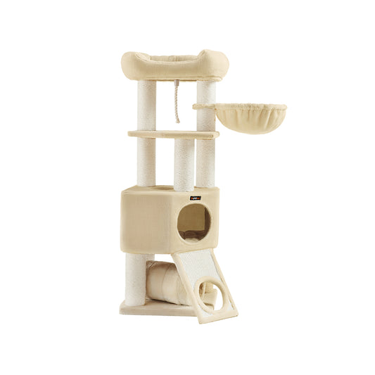 Krabpaal – met grotten – 50 x 50 x 141 cm – beige