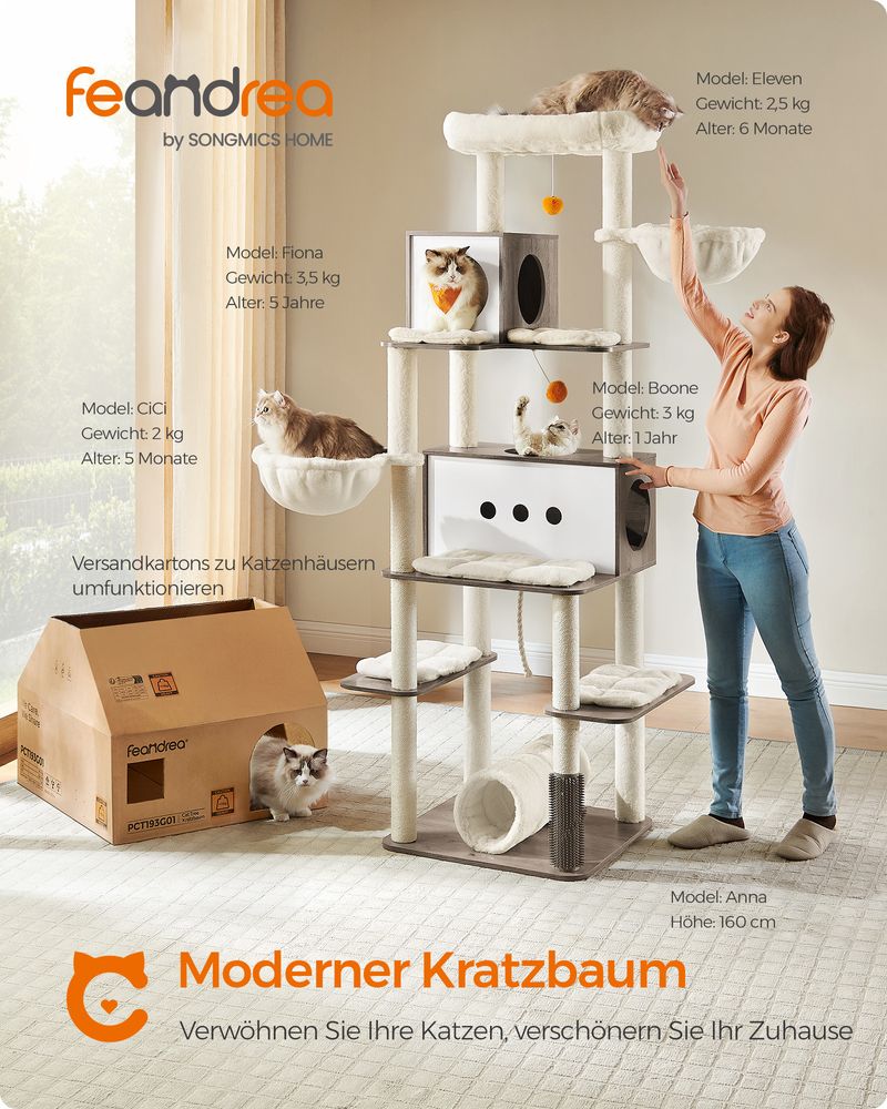 krabpaal - Extra groot - Met 2 grotten en 2 ligstoelen - Grijs