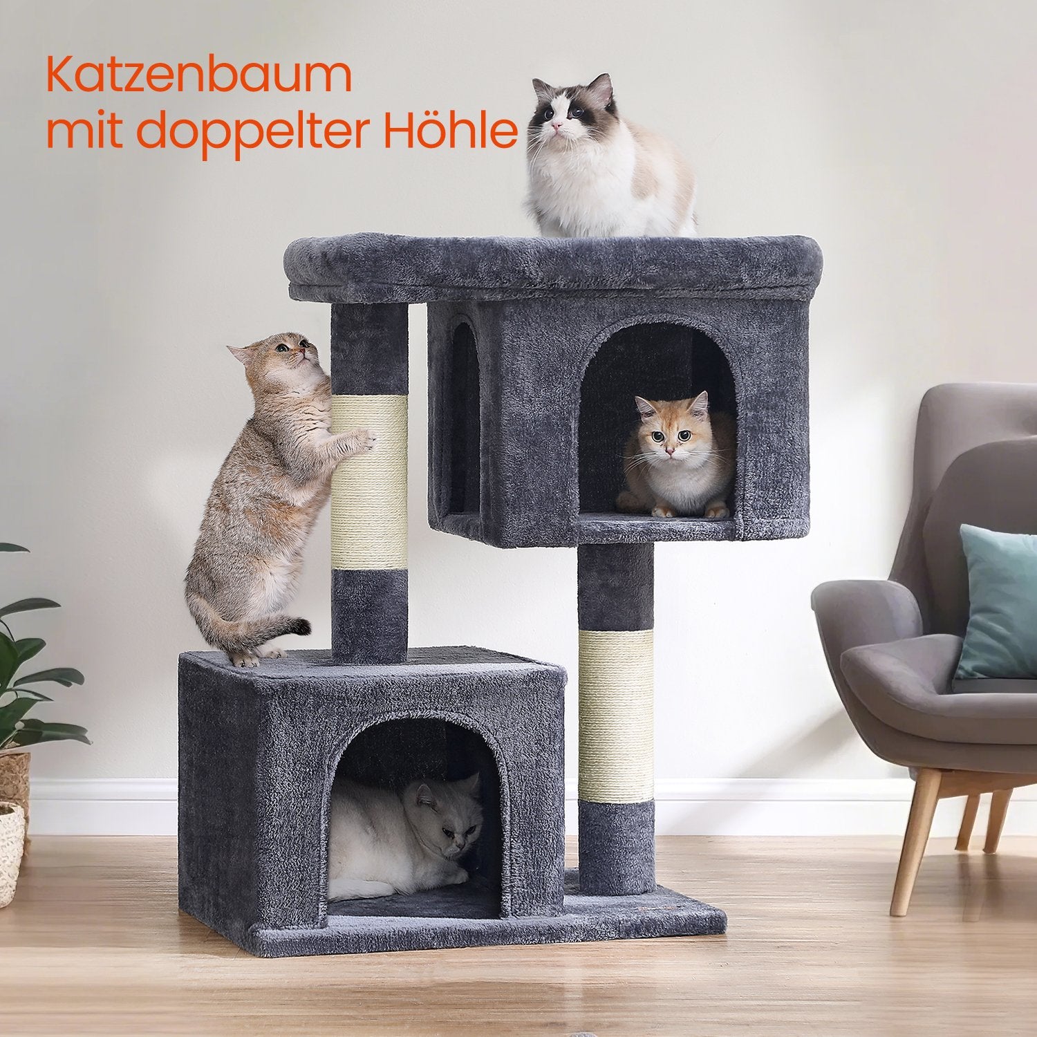 101 cm hoge krabpaal krabpaal groot platform
